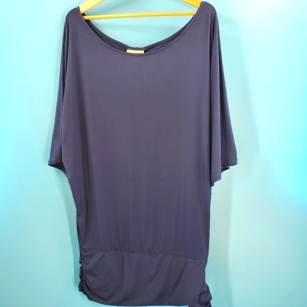 Michael Michael Kors navy blue drop waist knit dress